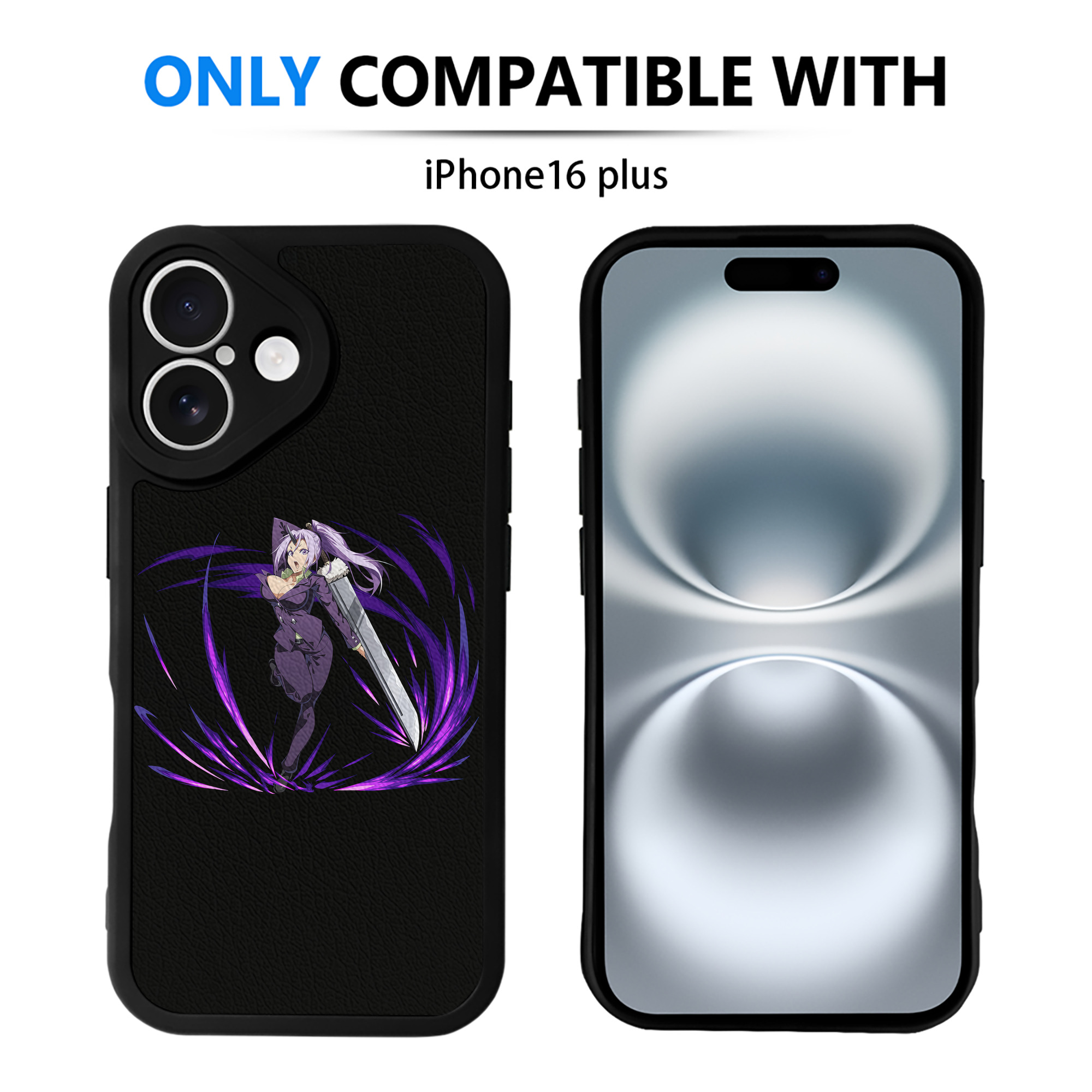 （画像用） 転スラ Regarding Reincarnated to Slime 【iPhone 16シリーズ対応】シリコンスマホケース（レザー調） 材質：シリコン